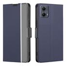 For Motorola Edge 5G 2024 Twill Texture Side Button Leather Phone Case(Blue) - 1