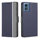 For Motorola Moto G 5G 2024 Twill Texture Side Button Leather Phone Case(Blue) - 1