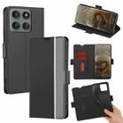 For Motorola Edge 60 Pro 5G Twill Texture Side Button Leather Phone Case(Black) - 1