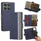 For Motorola Edge 60 Pro 5G Twill Texture Side Button Leather Phone Case(Blue) - 1