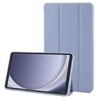 For Samsung Galaxy Tab A9 Tri-fold Holder Flip Horizontal Flip TPU Leather Tablet Case(Lavender Grey) - 1