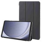 For Samsung Galaxy Tab A9 Tri-fold Holder Flip Horizontal Flip TPU Leather Tablet Case(Black) - 1