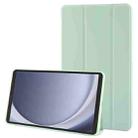 For Samsung Galaxy Tab A9 Tri-fold Holder Flip Horizontal Flip TPU Leather Tablet Case(Green) - 1