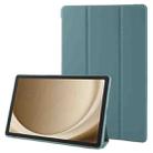 For Samsung Galaxy Tab A9+ Tri-fold Holder Flip Horizontal Flip TPU Leather Tablet Case(Dark Green) - 1