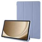 For Samsung Galaxy Tab A9+ Tri-fold Holder Flip Horizontal Flip TPU Leather Tablet Case(Lavender Grey) - 1