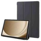 For Samsung Galaxy Tab A9+ Tri-fold Holder Flip Horizontal Flip TPU Leather Tablet Case(Black) - 1