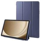 For Samsung Galaxy Tab A9+ Tri-fold Holder Flip Horizontal Flip TPU Leather Tablet Case(Dark Blue) - 1