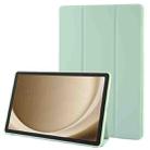 For Samsung Galaxy Tab A9+ Tri-fold Holder Flip Horizontal Flip TPU Leather Tablet Case(Green) - 1
