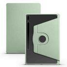 For Samsung Galaxy Tab S10+ / S9+ Acrylic 360 Degree Rotation Holder Tablet Leather Case(Matcha Green) - 1