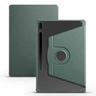 For Samsung Galaxy Tab S10+ / S9+ Acrylic 360 Degree Rotation Holder Tablet Leather Case(Dark Green) - 1
