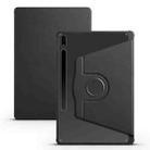 For Samsung Galaxy Tab S8+ X800 Acrylic 360 Degree Rotation Holder Tablet Leather Case(Black) - 1