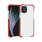 For iPhone 12 / 12 Pro Four-corner Shockproof TPU + Acrylic Protective Case(Red) - 1