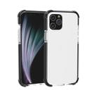 For iPhone 12 Pro Max Four-corner Shockproof TPU + Acrylic Protective Case(Black + Transparent) - 1