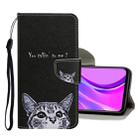 For Xiaomi Redmi 9C Colored Drawing Pattern Horizontal Flip Leather Case with Holder & Card Slots & Wallet(Cat) - 1