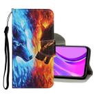 For Xiaomi Redmi 9A Colored Drawing Pattern Horizontal Flip Leather Case with Holder & Card Slots & Wallet(Wolf) - 1