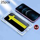 For iPhone 12 Pro Max 25pcs Anti-peeping Fast Attach Dust-proof Anti-static Tempered Glass Film - 1