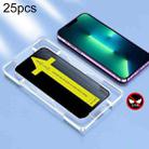 For iPhone 13 Pro Max / 14 Plus 25pcs Anti-peeping Fast Attach Dust-proof Anti-static Tempered Glass Film - 1