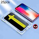 For iPhone 11 Pro / XS / X 25pcs Anti-peeping Fast Attach Dust-proof Anti-static Tempered Glass Film - 1
