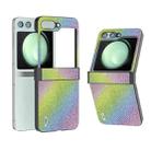For Samsung Galaxy Z Flip5 ABEEL Hinge Diamond Series Black Edge Phone Case(Rainbow) - 1