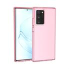 For Samsung Galaxy Note20 Ultra Shockproof Terminator Style Transparent Protective Case(Pink) - 1