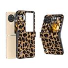 For OPPO Find N3 Flip ABEEL Hinge Black Edge Leopard Phone Case(Leopard Print) - 1
