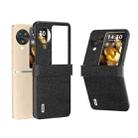 For OPPO Find N3 Flip ABEEL Hinge Black Edge Genuine Leather Mino Phone Case(Royal Blue) - 1