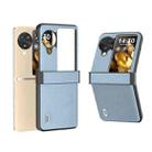For OPPO Find N3 Flip ABEEL Hinge Black Edge Genuine Leather Mino Phone Case(Blue) - 1