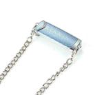 Adjustable Crossbody Chain Metal Phone Holder Lanyard Clip(Silver Blue) - 1