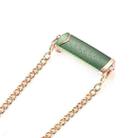 Adjustable Crossbody Chain Metal Phone Holder Lanyard Clip(Gold Green) - 1