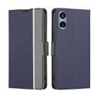 For Sony Xperia 5 V Twill Texture Side Button Leather Phone Case(Blue) - 1