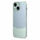 For iPhone 15 Two Color Frosted Shockproof Phone Case(Cyan) - 1