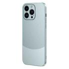 For iPhone 13 Pro Max Two Color Frosted Shockproof Phone Case(Cyan) - 1