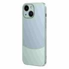For iPhone 13 Two Color Frosted Shockproof Phone Case(Cyan) - 1