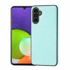For Samsung Galaxy A24 4G Litchi Pattern Stitched Side-mounted Phone Case(Mint Green) - 1