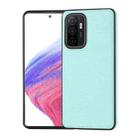 For Samsung Galaxy A33 5G Litchi Pattern Stitched Side-mounted Phone Case(Mint Green) - 1