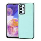 For Samsung Galaxy A15 Litchi Pattern Stitched Side-mounted Phone Case(Mint Green) - 1