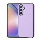 For Samsung Galaxy A35 Litchi Pattern Stitched Side-mounted Phone Case(Purple) - 1