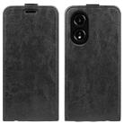 For OPPO A58 4G R64 Texture Single Vertical Flip Leather Phone Case(Black) - 1