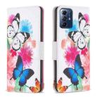 For Motorola Moto G Play 2024 Colored Drawing Pattern Leather Phone Case(Butterflies) - 1