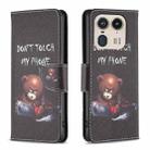 For Motorola Edge 50 Ultra Colored Drawing Pattern Leather Phone Case(Bear) - 1