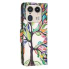 For Motorola Edge 50 Ultra Colored Drawing Pattern Leather Phone Case(Tree Life) - 3