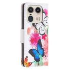 For Motorola Edge 50 Ultra Colored Drawing Pattern Leather Phone Case(Butterflies) - 3