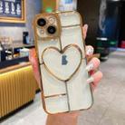 For iPhone 15 Electroplating 3D Love TPU Phone Case(Gold) - 1