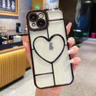 For iPhone 14 Plus Electroplating 3D Love TPU Phone Case(Black) - 1
