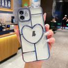 For iPhone 12 Electroplating 3D Love TPU Phone Case(Sierra Blue) - 1