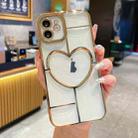 For iPhone 12 Electroplating 3D Love TPU Phone Case(Gold) - 1