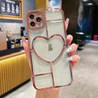 For iPhone 11 Pro Electroplating 3D Love TPU Phone Case(Rose Gold) - 1