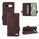 For Google Pixel 8a Magnetic Clasp Leather Phone Case(Brown) - 1