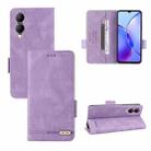 For vivo Y17s Magnetic Clasp Leather Phone Case(Purple) - 1