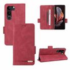 For vivo V29 5G / S17 5G / S17 Pro Magnetic Clasp Leather Phone Case(Red) - 1